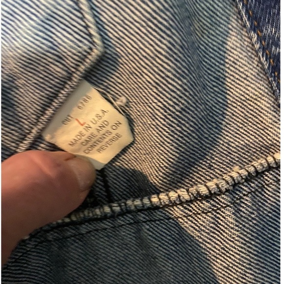 VNTG HARLEY DAVIDSON TRUCKER JACKET W/PATCHES & PINS MADE IN THE USA Acid washed - Picture 8 of 16